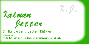 kalman jetter business card